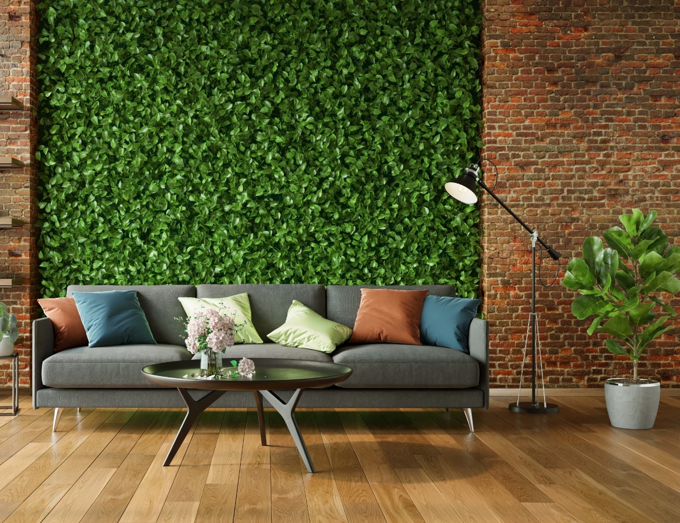 Couch in a brightly lit modern therapy space.